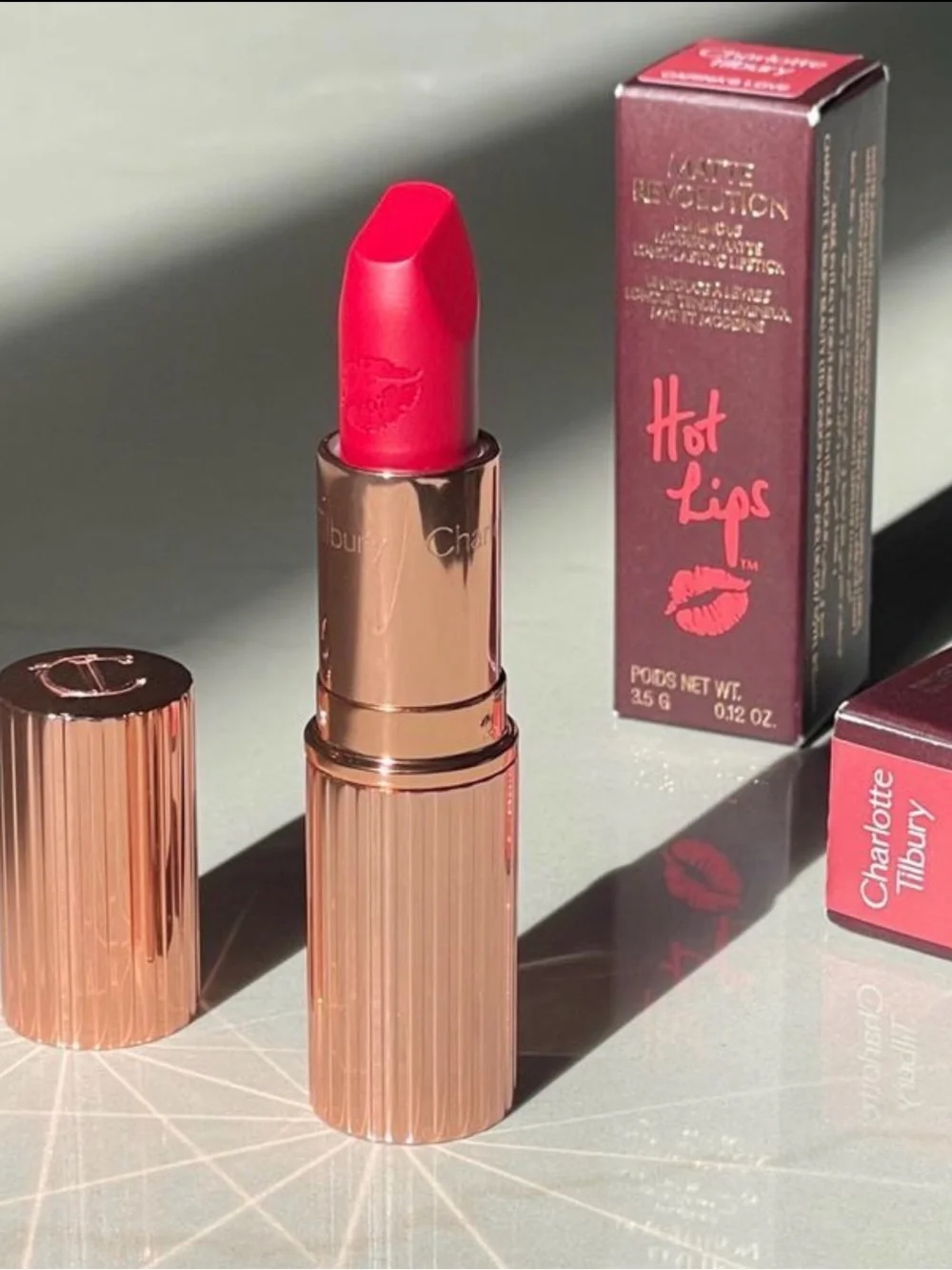 Charlotte Tilbury Hot Lips Matte Lipstick in Bright Red